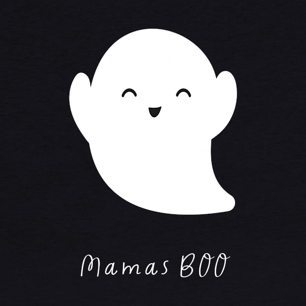 Halloween T-Shirt - Cute Halloween Ghost Tee  - "Mamas BOO!" by AuDesign Lab